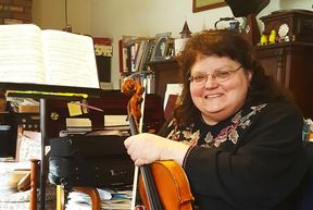 Carol Hutter with viola