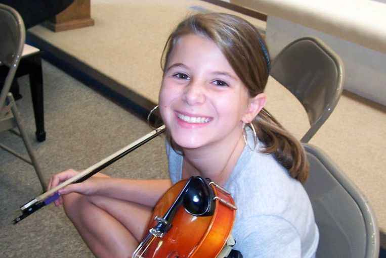 Student with violin